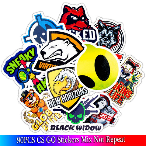90 Pcs Pack cs go Stickers Set Funny Game Stickers