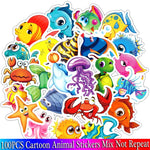 100PCS Animal Cartoon Stickers Undersea
